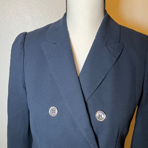 Rebecca Taylor tailored Blazer Jacket Navy size M - Picture 10 of 12